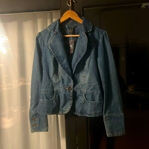French cuff denim jacket NWT !!